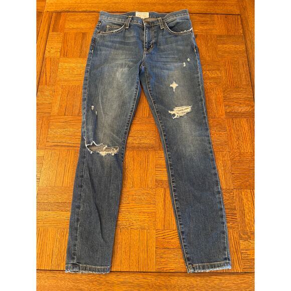 Current Elliott Denim - Current/Elliott The High waist stiletto distressed jeans size 26